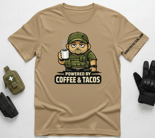 T-SHIRT Perfect for coffee lovers and taco enthusiasts who refuse to choose between them, this shirt pairs comfort with attitude.
