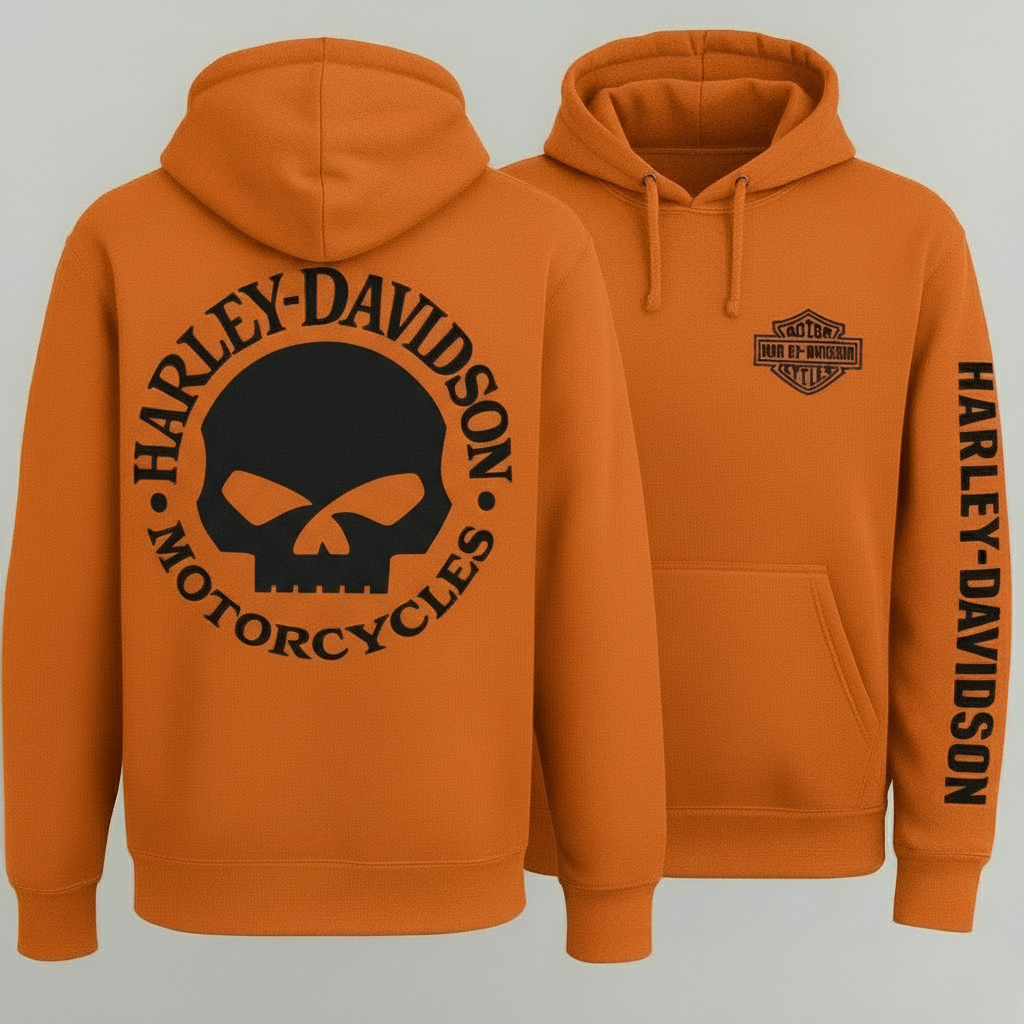 Harley Willie G Skull Hoodie Rock that iconic Willie G skull with serious style.