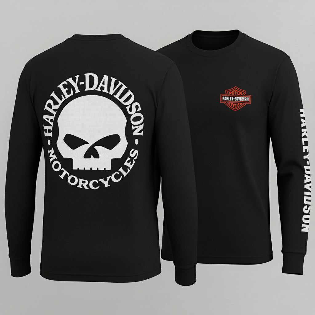 Harley Ewillie G Skull Long Sleeve Shirt