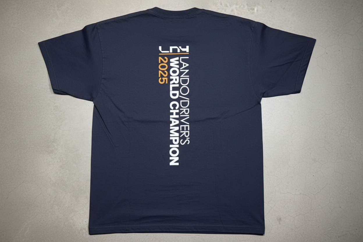 Celebrate the 2025 champion with this bold F1 Lando Norris #4 tee