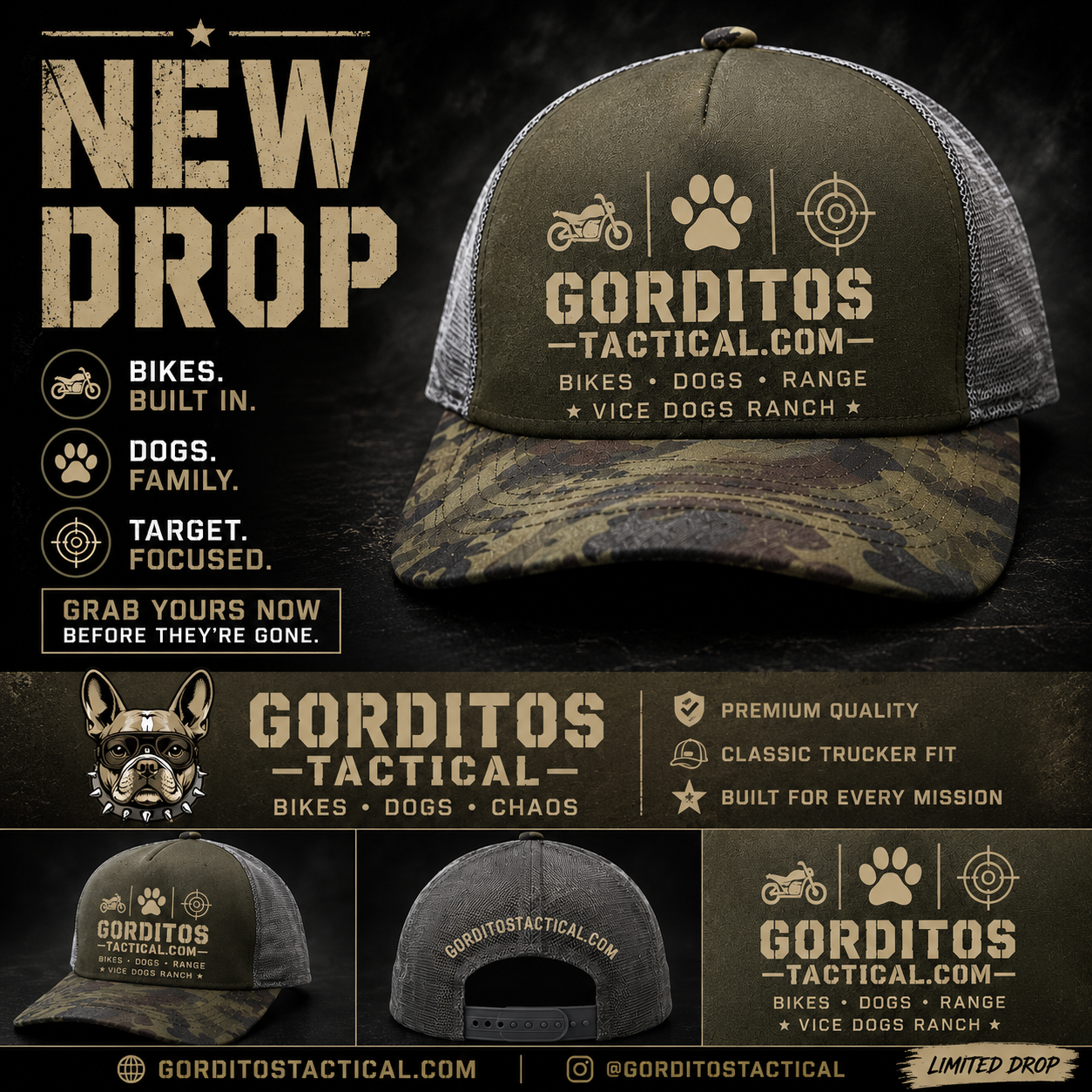 Gorditos Tactical Trucker Hat