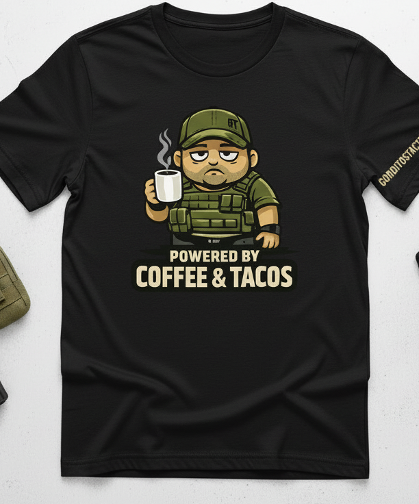 T-SHIRT Perfect for coffee lovers and taco enthusiasts who refuse to choose between them, this shirt pairs comfort with attitude.