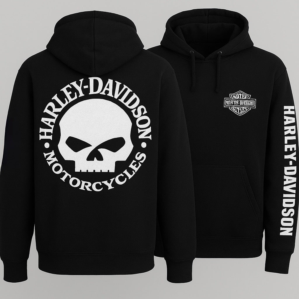 Harley Willie G Skull Hoodie Rock that iconic Willie G skull with serious style.