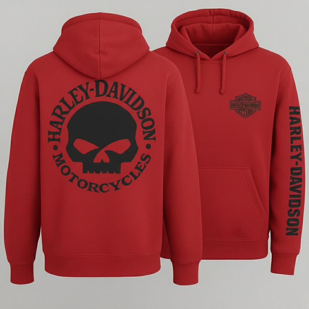 Harley Willie G Skull Hoodie Rock that iconic Willie G skull with serious style.