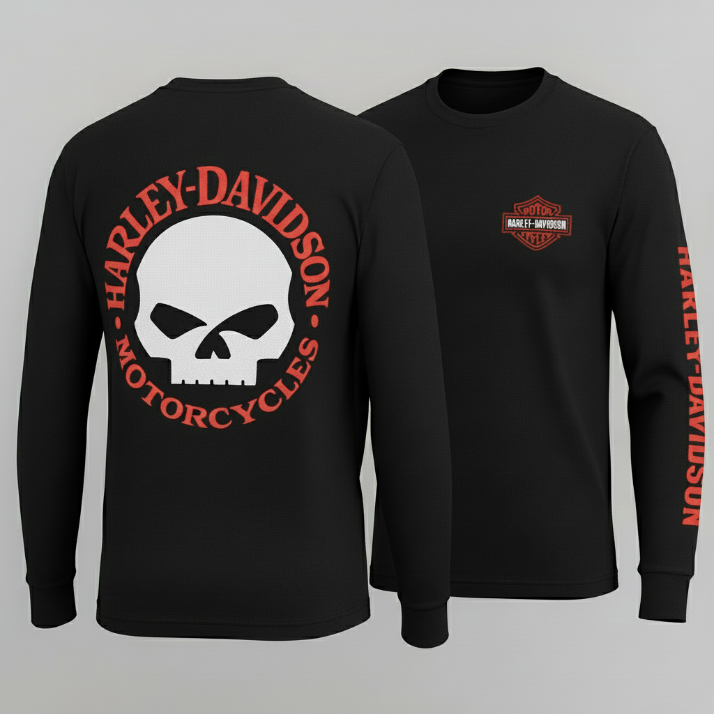 Harley Willie G Skull Hoodie Rock that iconic Willie G skull with serious style.