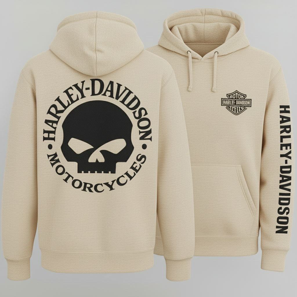 Harley Willie G Skull Hoodie Rock that iconic Willie G skull with serious style.