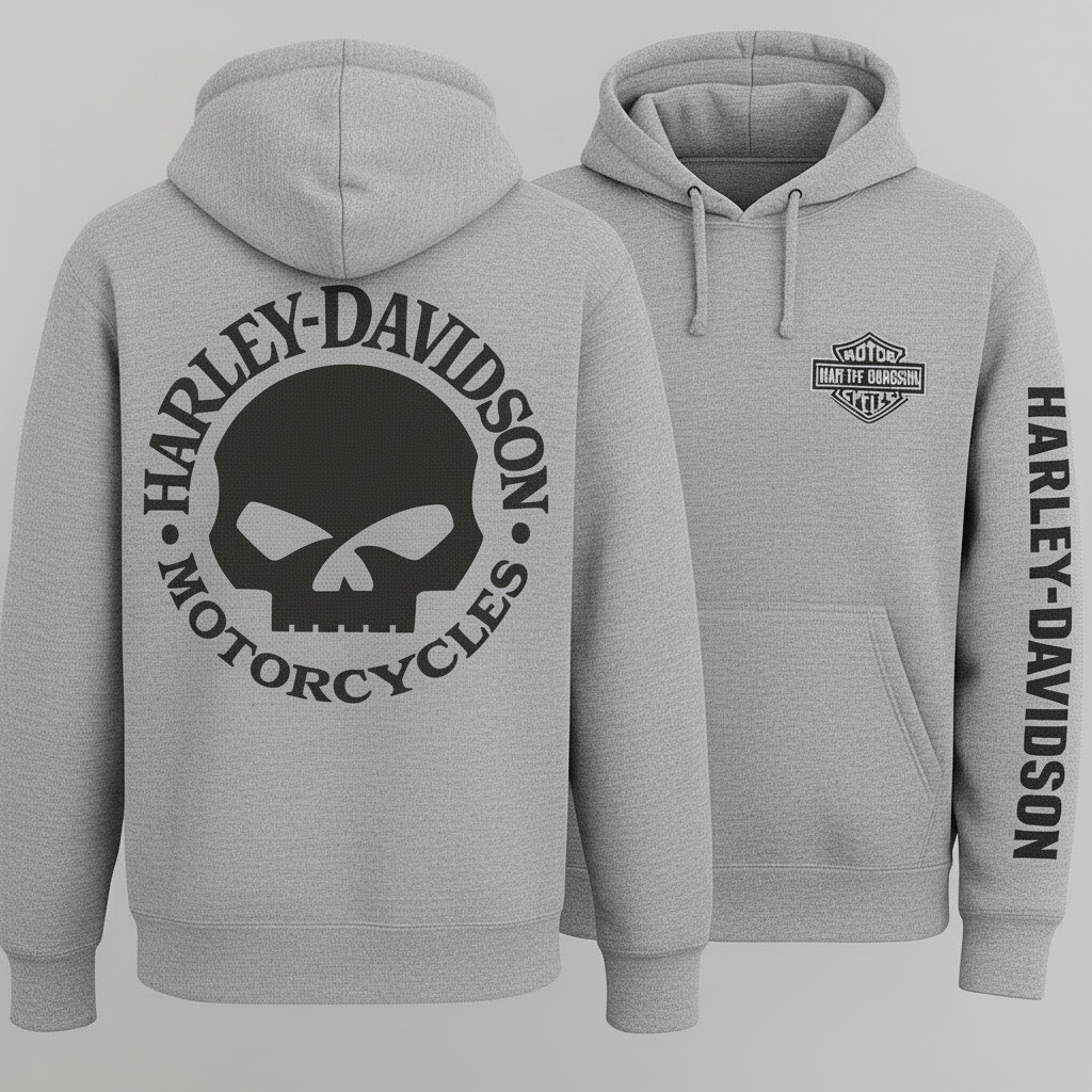 Harley Willie G Skull Hoodie Rock that iconic Willie G skull with serious style.