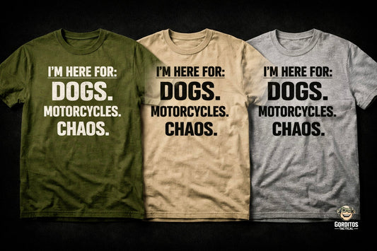 Dogs Bikes and Chaos Shirt Built for riders.
