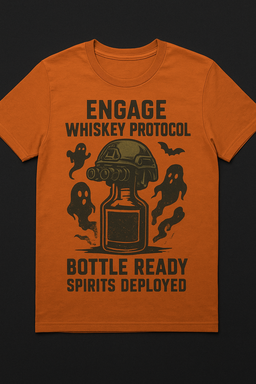 Raise a glass and your style with the Engage Whiskeyprotocol T-shirt!