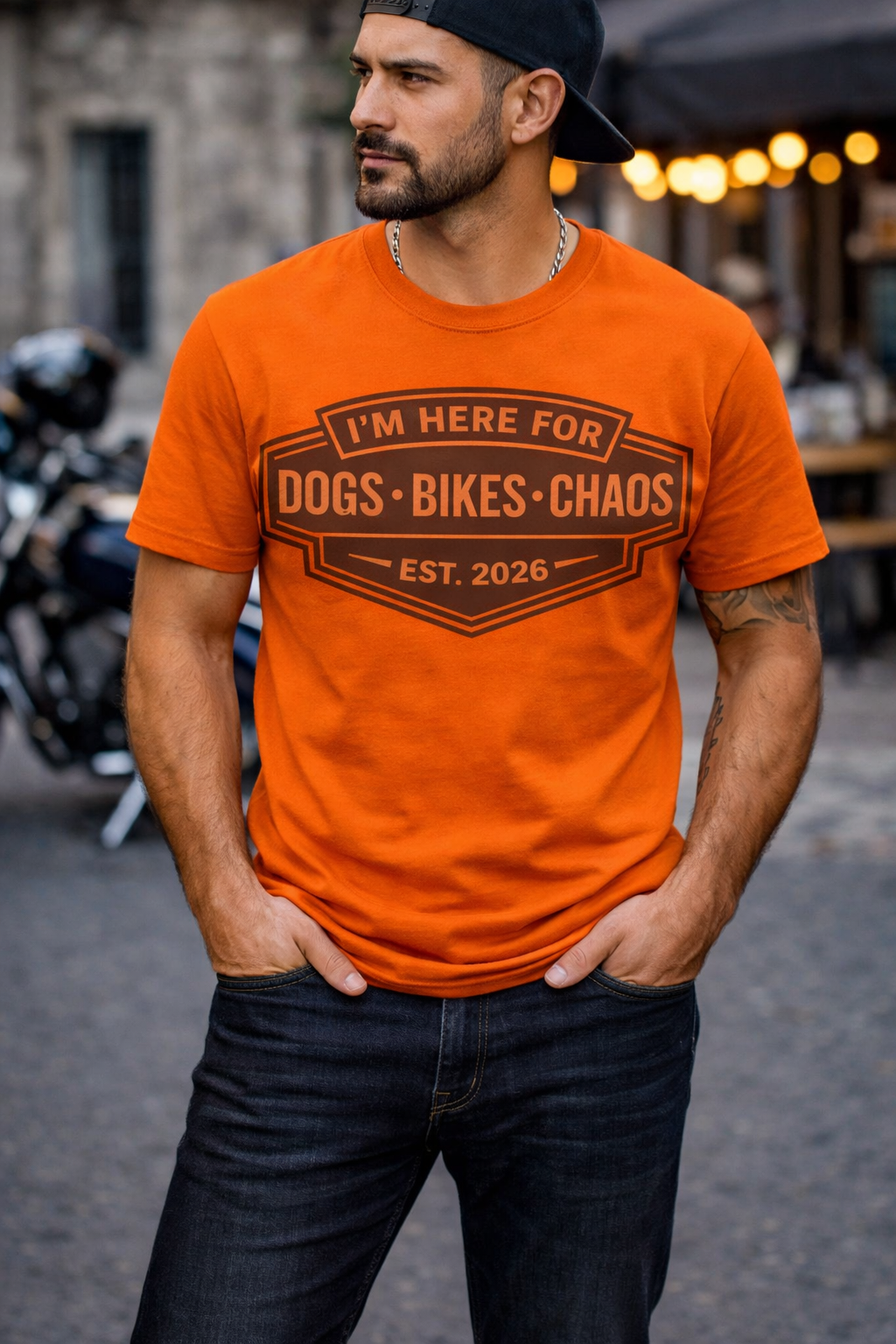 Im here for Dogs Bikes and Chaos Shirt.