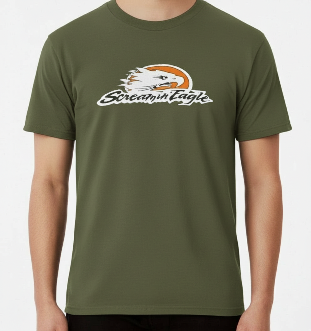 Unleash your inner patriot with this bold Screaming Eagle long sleeve shirt