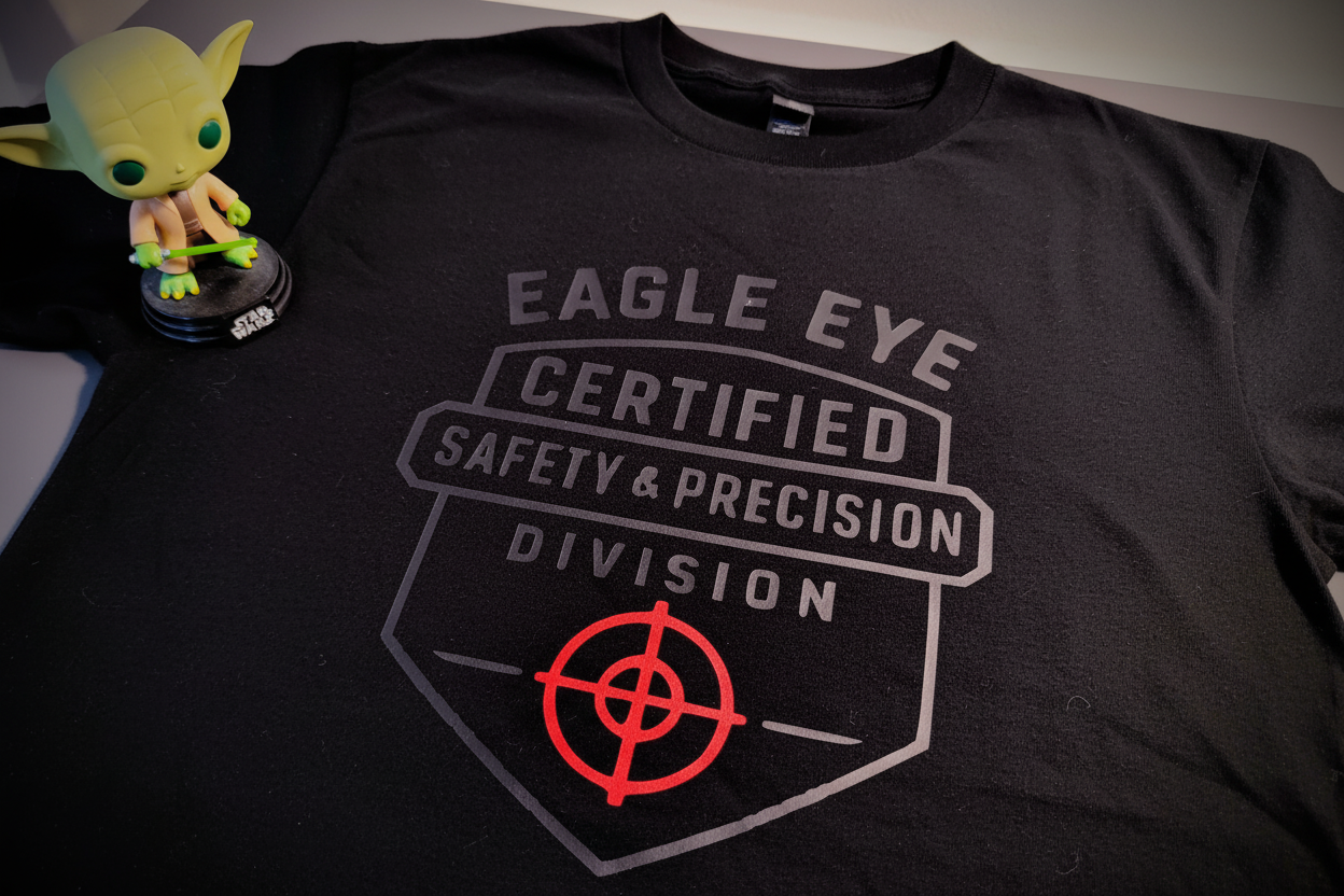 Get ready to turn heads with the Eagle Eye Certified Safety Precision t-shirt!