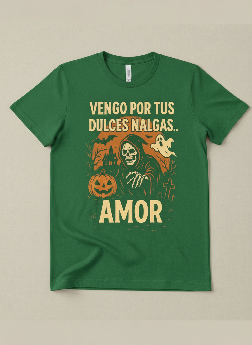 Show off your cheeky side with the "Vengo por tus dulces nalgas" shirt
