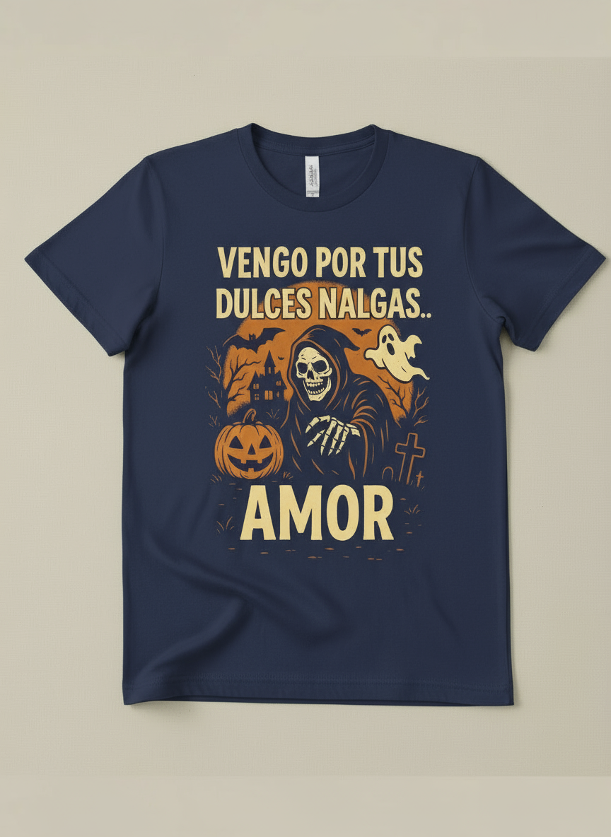 Show off your cheeky side with the "Vengo por tus dulces nalgas" shirt