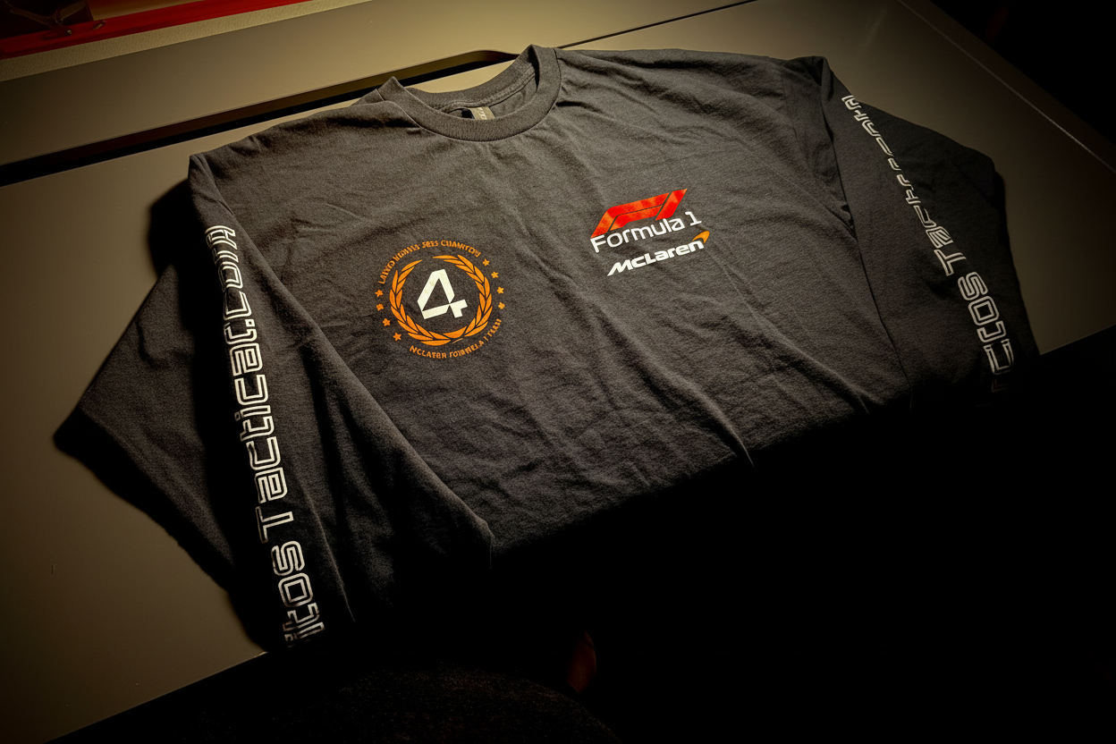 Celebrate the 2025 champion with this bold F1 Lando Norris #4 long sleeve