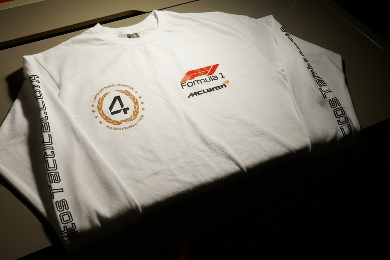 Celebrate the 2025 champion with this bold F1 Lando Norris #4 long sleeve