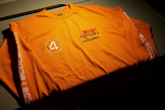 Celebrate the 2025 champion with this bold F1 Lando Norris #4 long sleeve