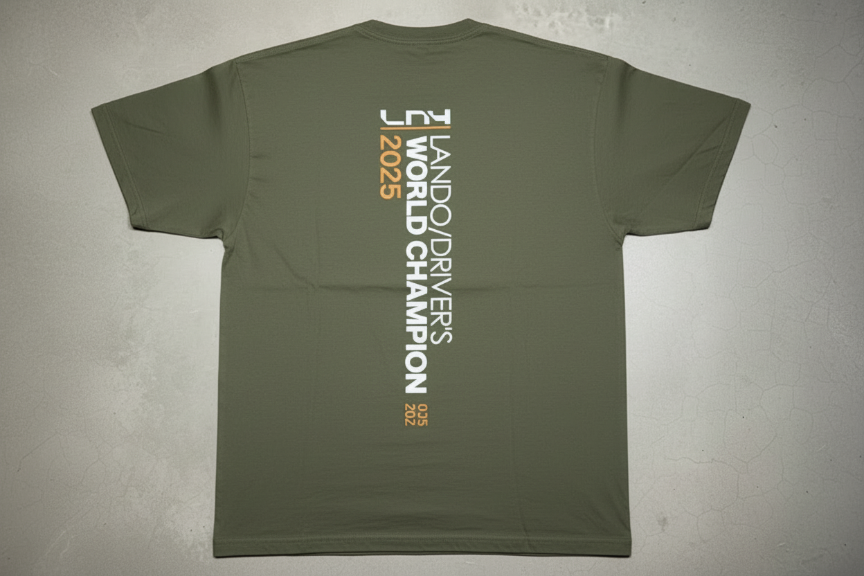 Celebrate the 2025 champion with this bold F1 Lando Norris #4 tee