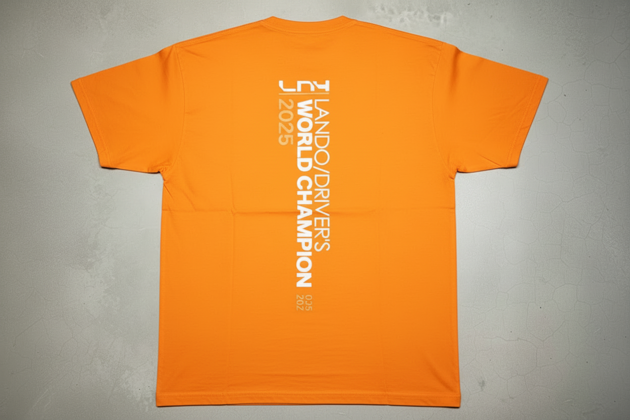 Celebrate the 2025 champion with this bold F1 Lando Norris #4 tee