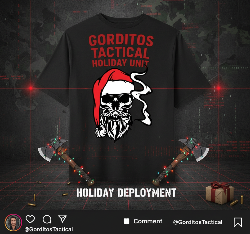 Bad Santa Holiday Edition Tac Unit Tee Embrace the chaos this season with our limited-edition Bad Santa Holiday tee.