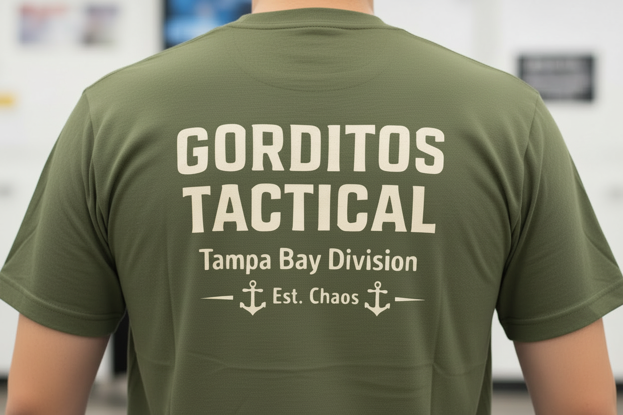 Gasparilla Tactical Shirt Raid the streets with pirate-approved tactical style.