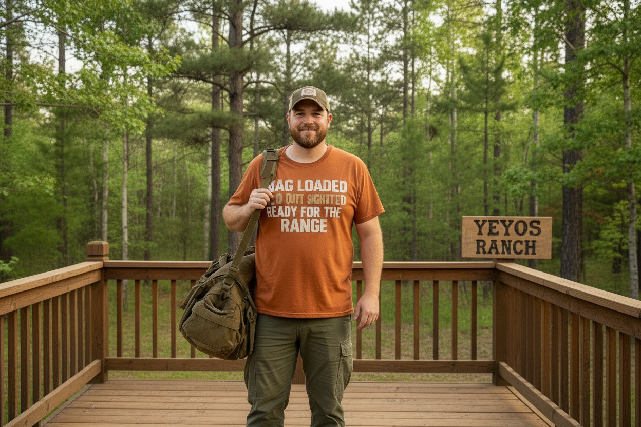 Mag loaded, red dot sighted, ¡y listo para el range en Yeyos Ranch!