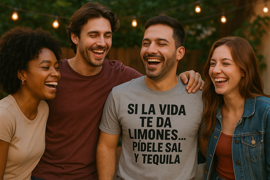 GET TOGETHER WITH FRIEND SOME WITH SHIRT:Si la vida te da limones… pídele sal y tequila.”