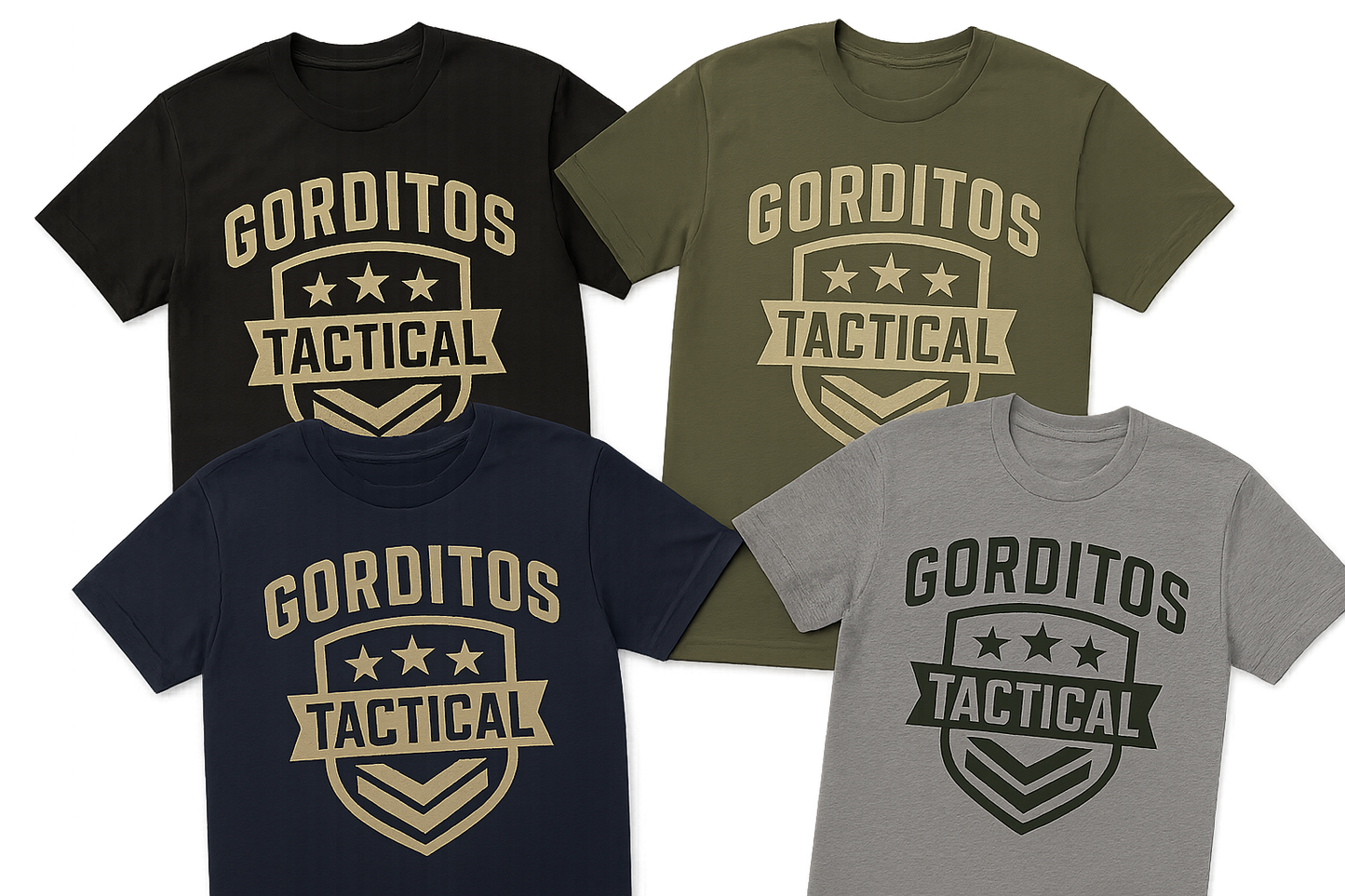 gorditos tactical un it  logo on shirt different colors