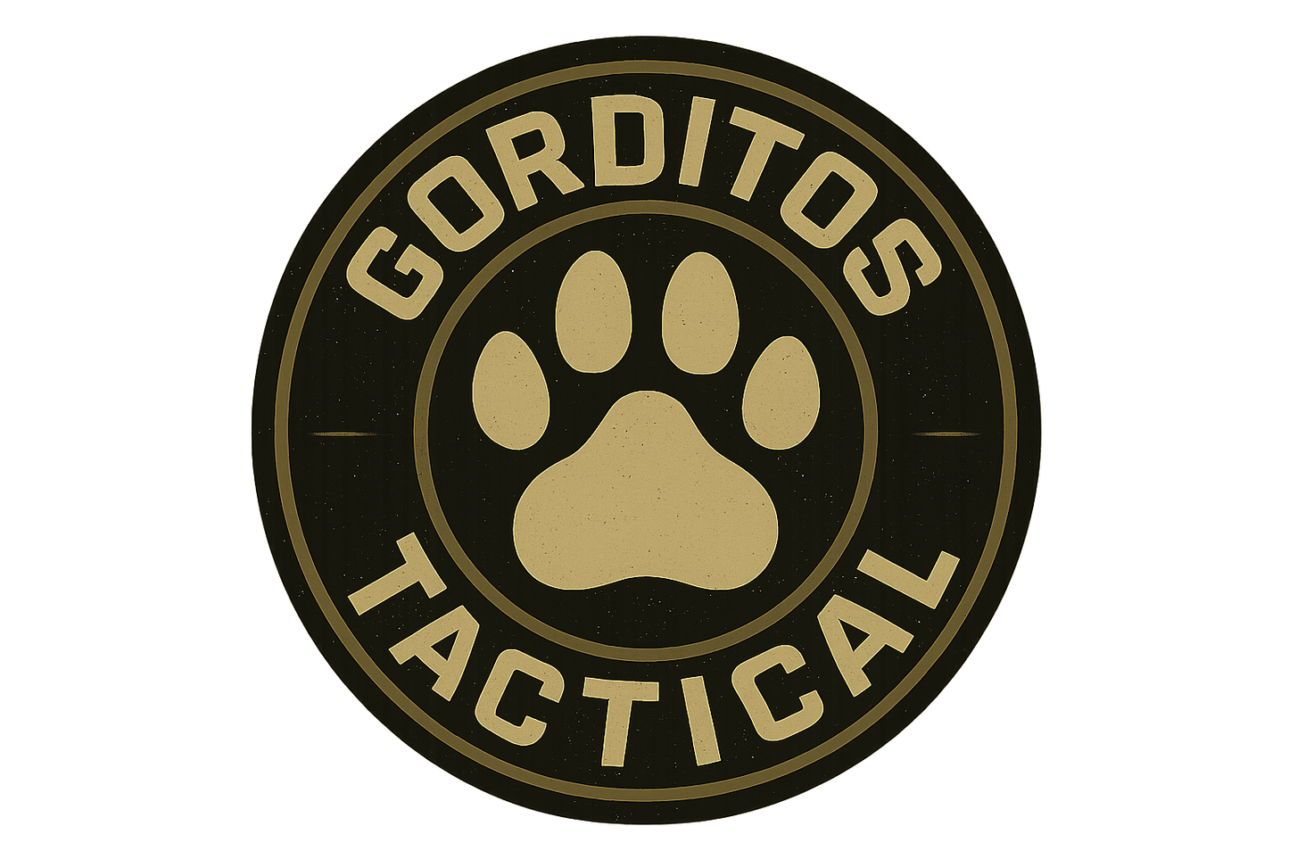 LETS DO A LOGO: GORDITOS TACTICAL PAW WITH A PAW IN THE MIDDLE ROUN SHAPE