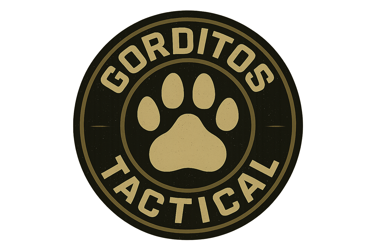 LETS DO A LOGO: GORDITOS TACTICAL PAW WITH A PAW IN THE MIDDLE ROUN SHAPE