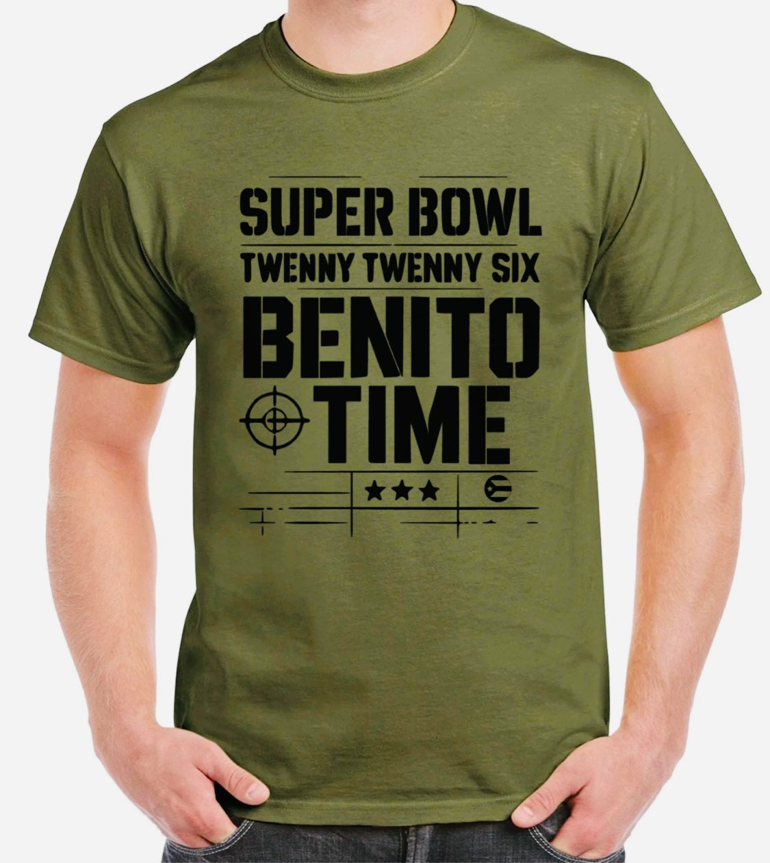 Celebrate game day in style with the Super Bowl 2026 Benito Time shirt!