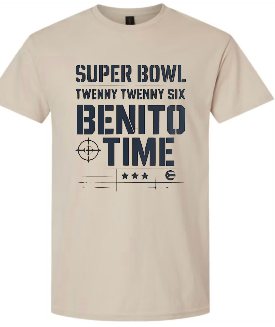 Celebrate game day in style with the Super Bowl 2026 Benito Time shirt!
